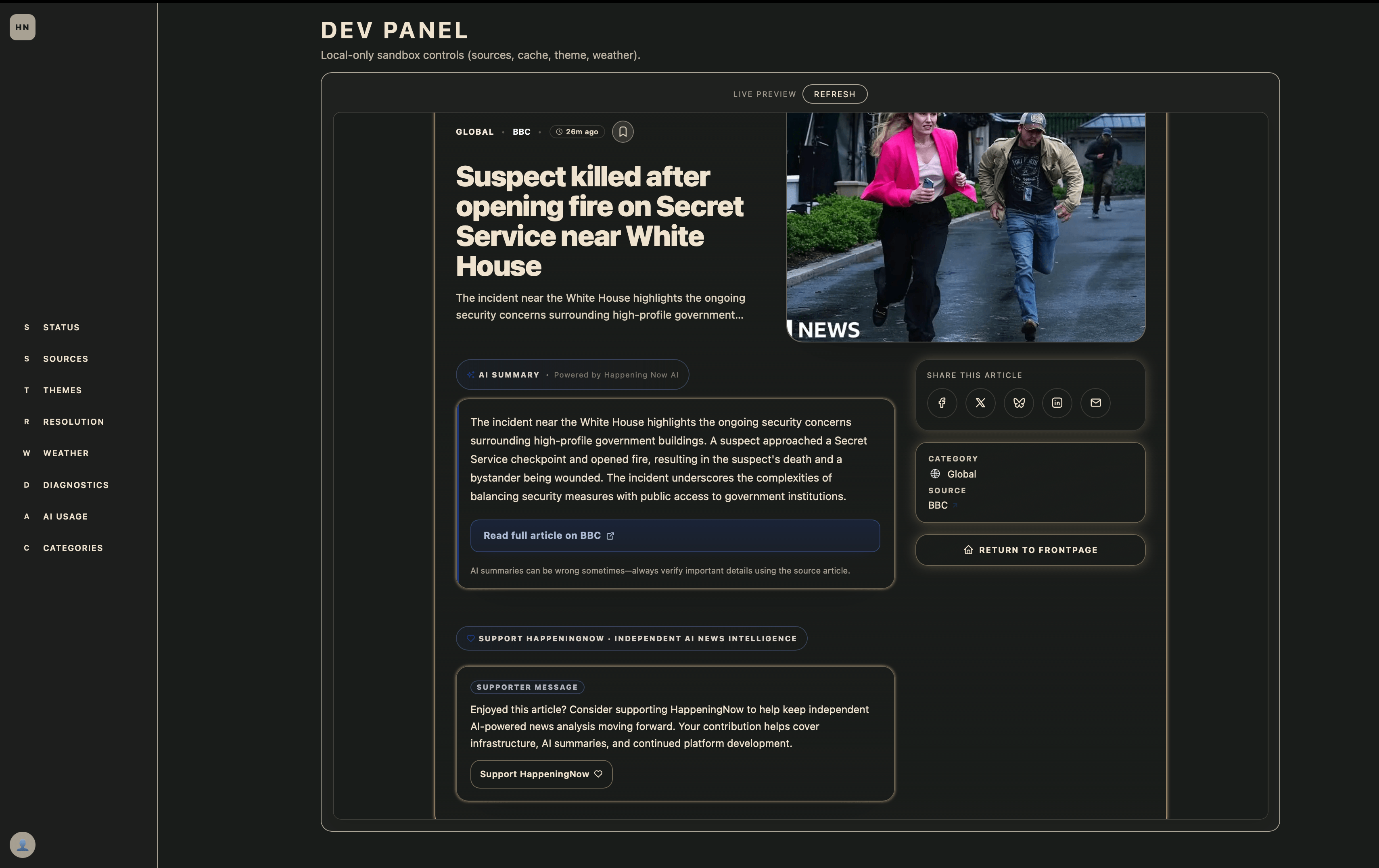 Sandbox Dev Panel Preview - Dark mode Sandbox Dev Panel Preview - Dark Mode
