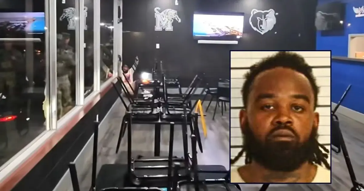'The baby's skin is on his lips!': Dad started biting infant son on the cheek at chicken wing restaurant, squeezed him until he turned blue as patrons looked on in horror, cops say