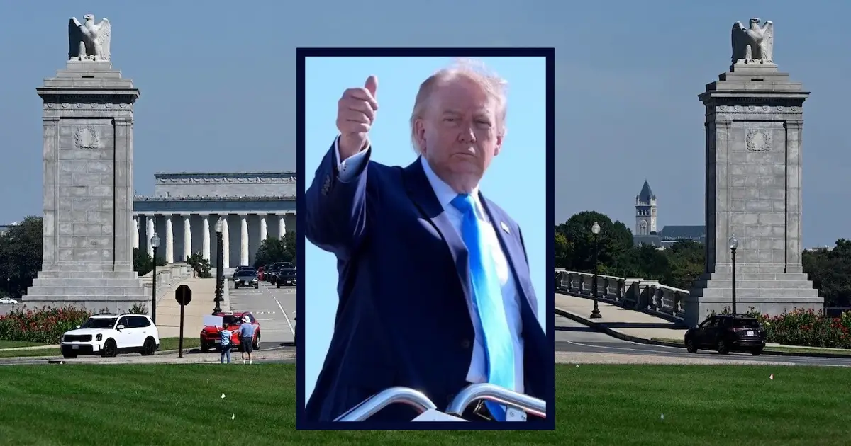 Trump's 'surprise' announcement about 'Great Triumphal Arch' is all the 'Rocket Docket' needs to stop his 'feverish pace,' lawsuit demands
