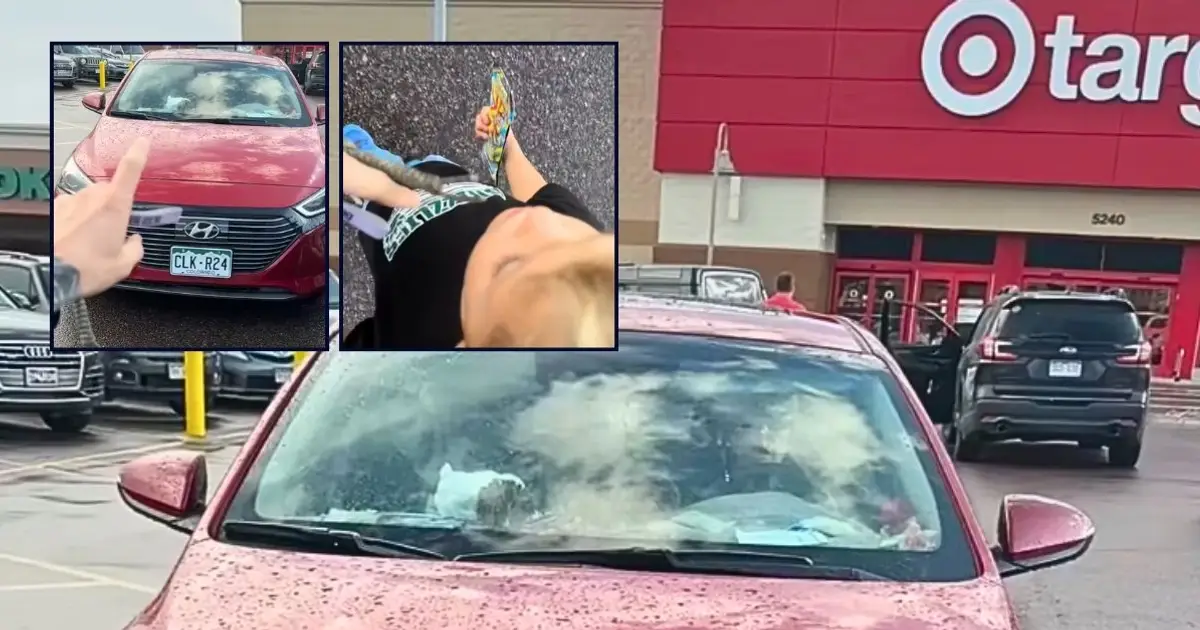 'Bad lady' plows into disabled dad outside Target as he's taking 5-year-old son to get Pokemon cards, father shields his boy as the woman drives at both of the…