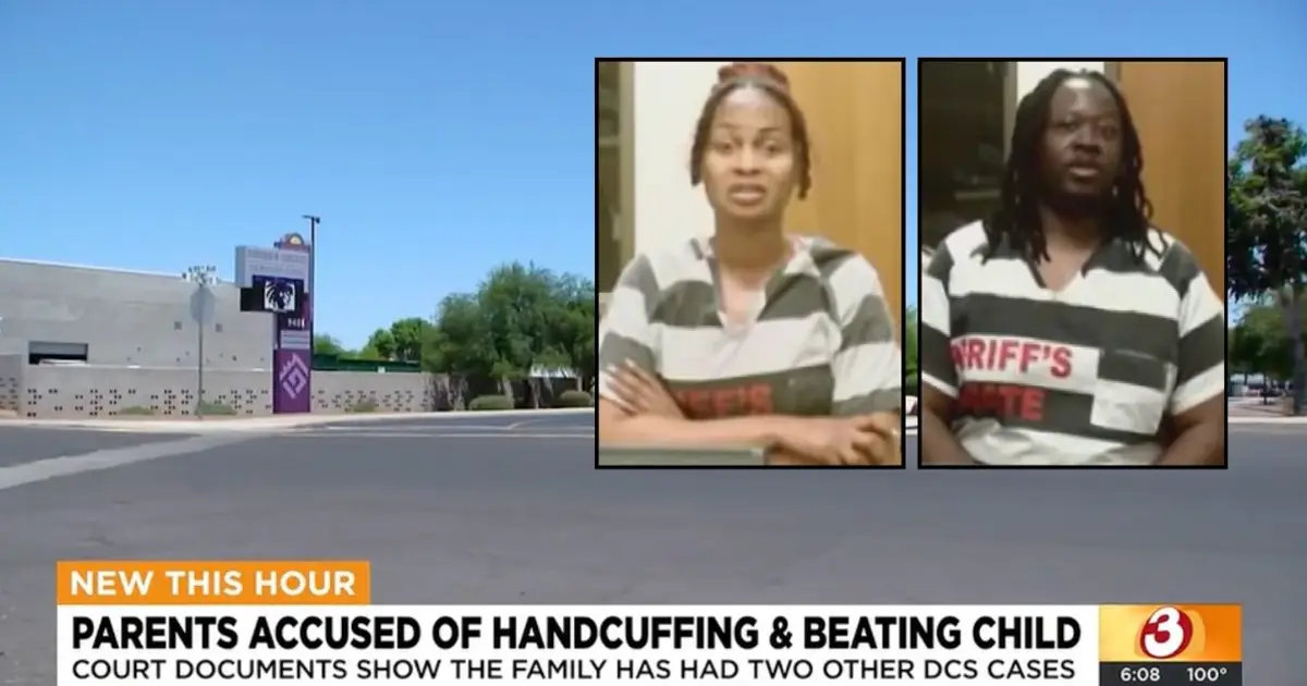 Juvenile jail officer and his wife used duty handcuffs and tree branch to show stepson 'what happens to bad kids' after he misbehaved on school bus: Police