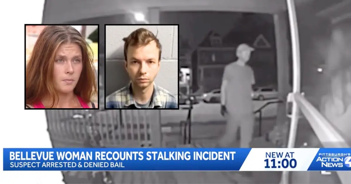 Woman struggling with her keys sees 'shadow' move and realizes man followed her home from bar before trying to force his way inside: Police
