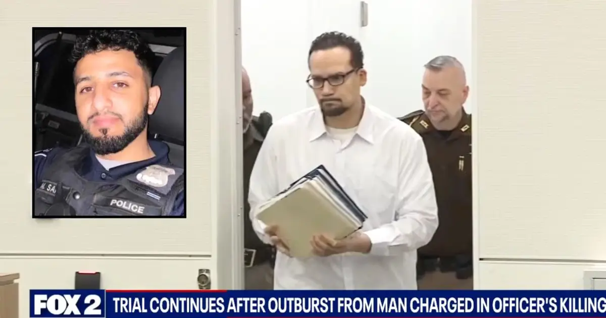 'Doesn't care about my life': Man accused of killing cop barred from courtroom after he snaps at his attorney