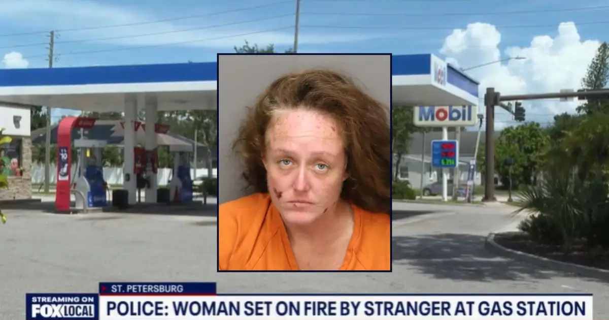 Stranger walks up to woman at gas station, douses her with gas and lights her and car on fire, causing 'horrific burns,' cops say