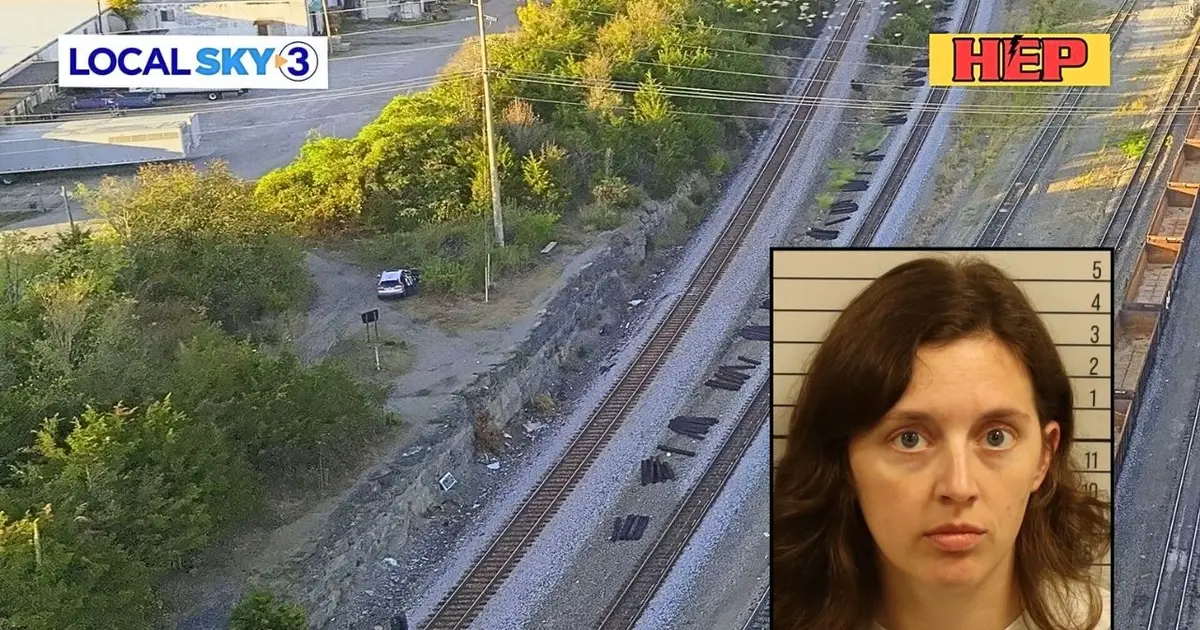 Mom plunged 2 little kids and herself off cliff in Honda CR-V, leaving them upside down near active railroad track while she was 'extremely impaired': Police