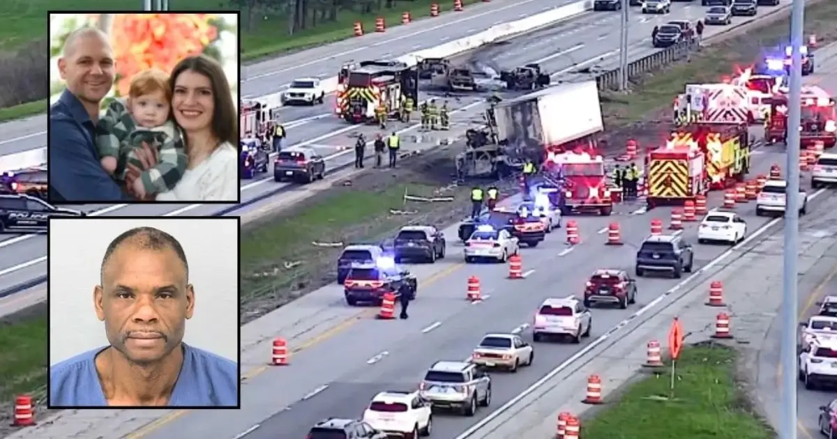 Trucker who was 'playing with a damn tablet' when he smashed into vehicles in front of him, killing a family of 3 and hurting 5 others, learns his fate