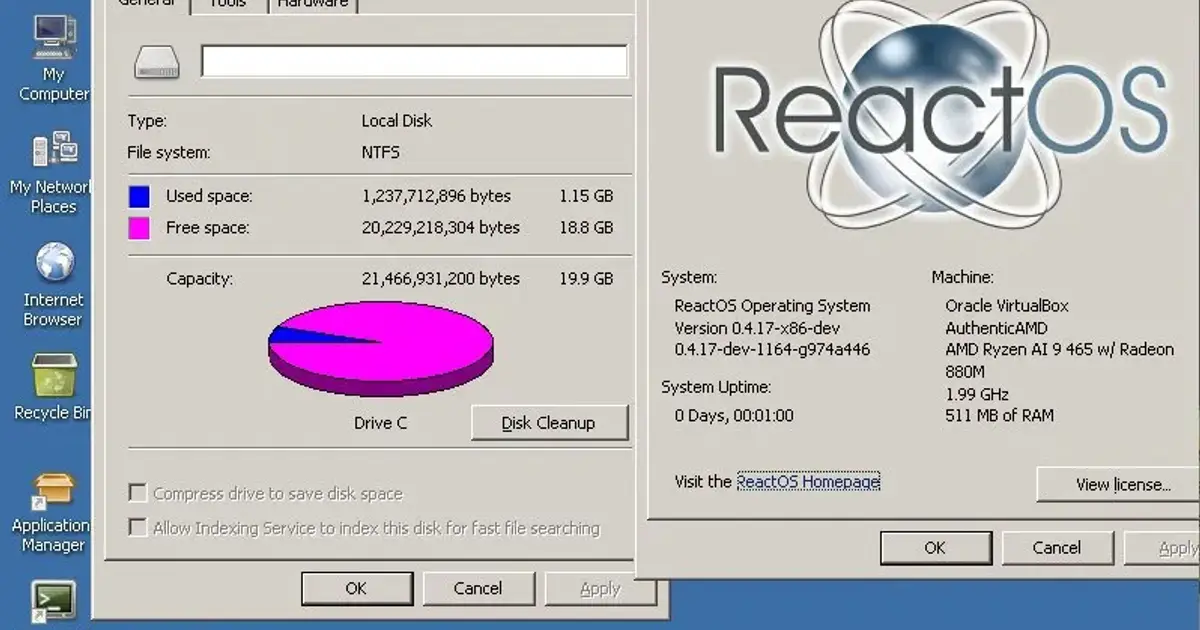 ReactOS reaches major milestone with NTFS install support