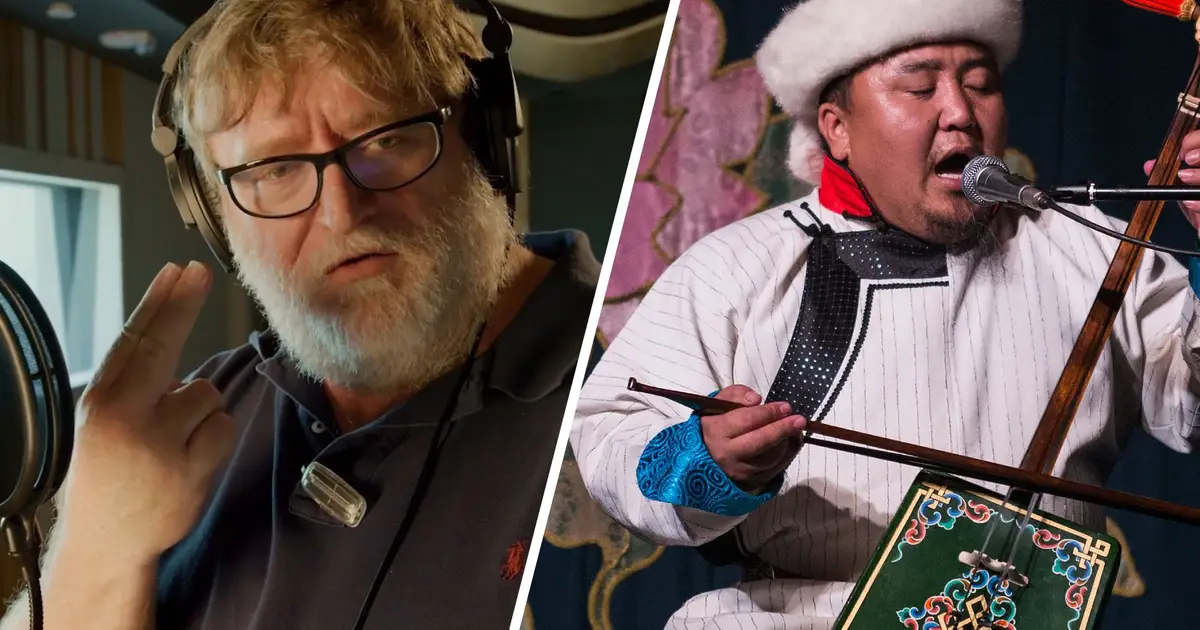 The mythology of Gabe Newell now includes Mongolian throat singing