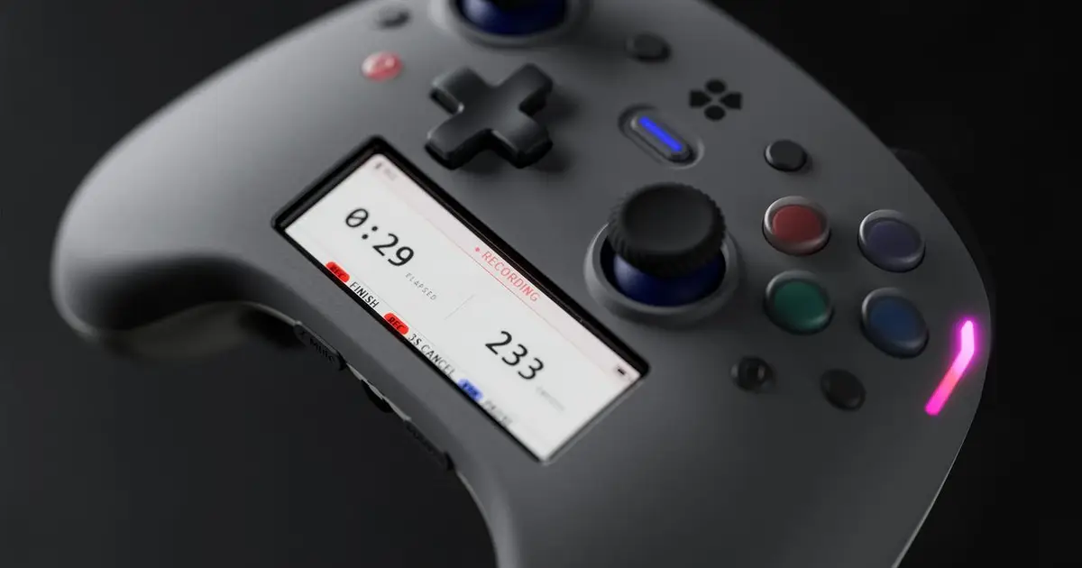 This wild new PC pro controller runs its own custom OS across a 2.79-inch color display slapped beneath the thumbsticks