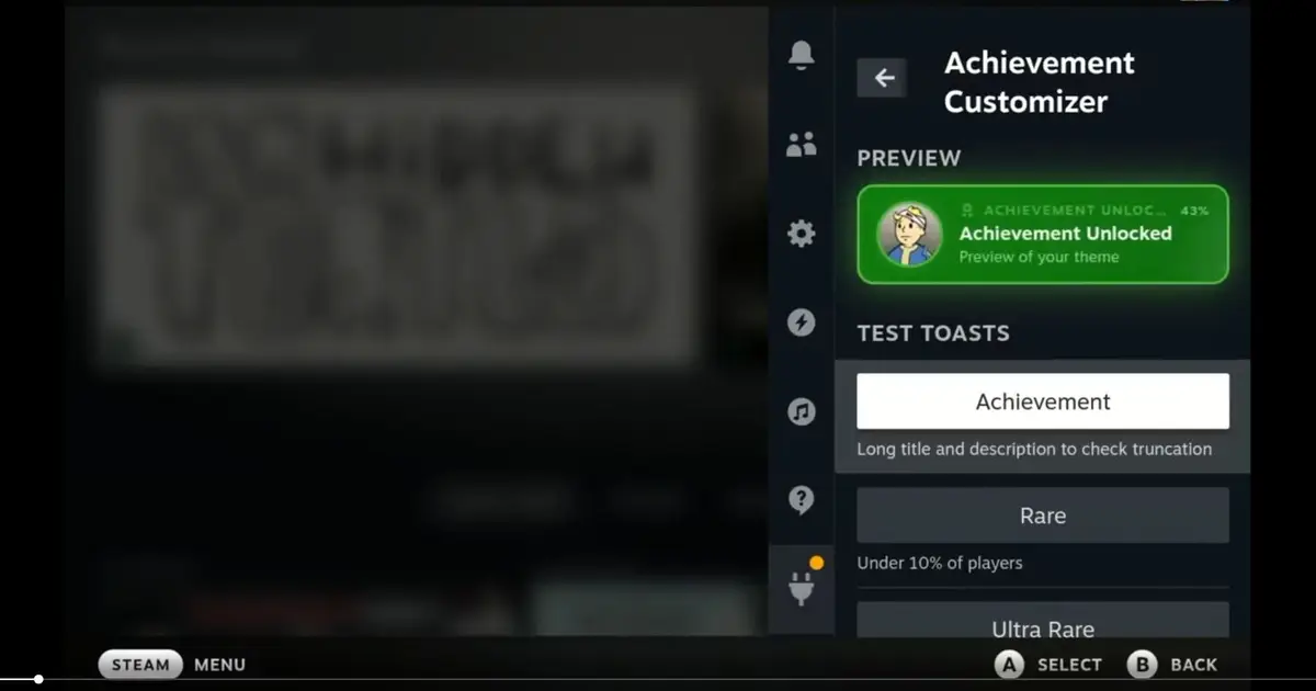 New Steam Deck plugin means you can customise your Steam Achievement pop-ups to match Xbox, PlayStation, Nintendo, or anything your heart desires