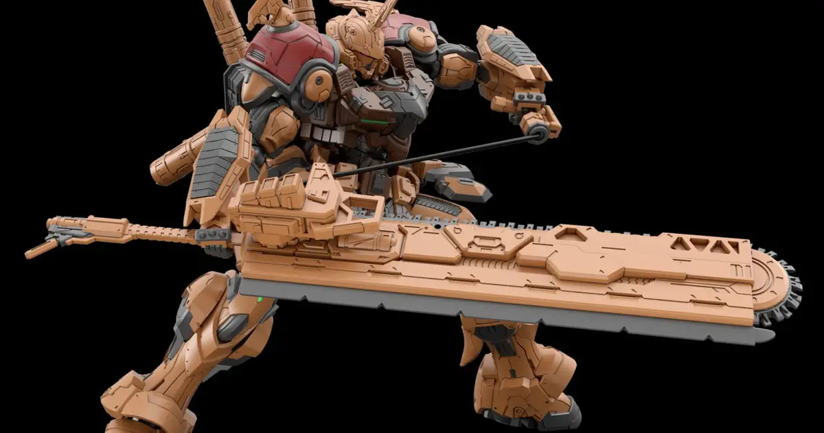 I've been skeptical about Bandai Namco's upcoming Gundam game—but then I saw this model kit's chainsaw macuahuitl