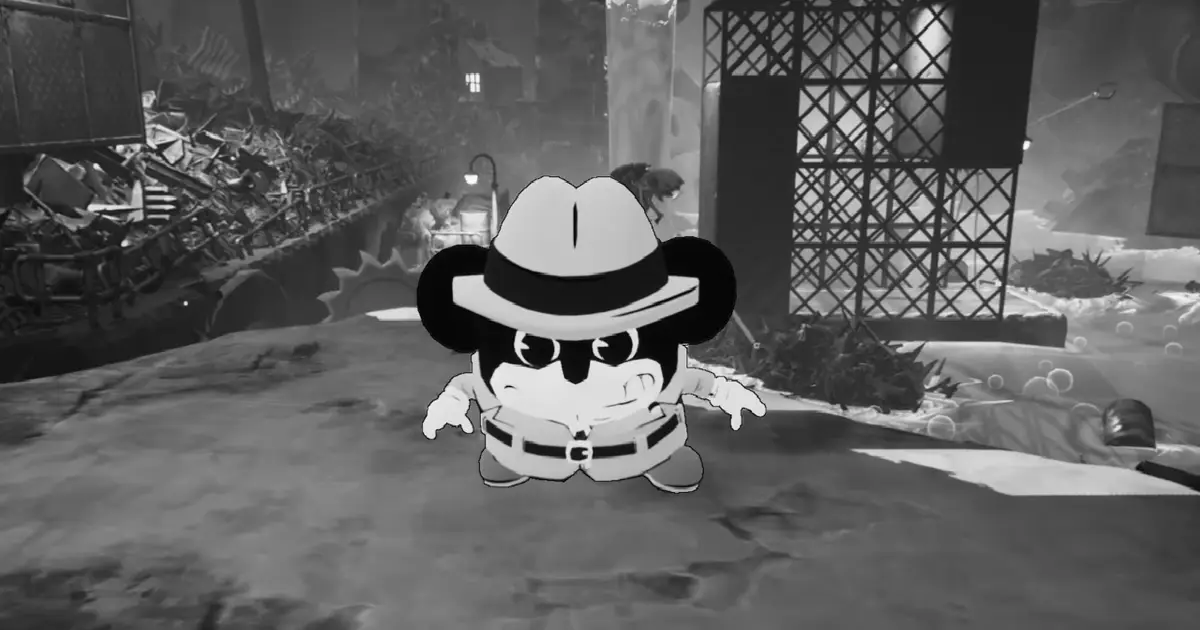 The mouse P.I. for hire from Mouse: P.I. For Hire joins the meat boy from Super Meat Boy 3D in gaming's latest indie crossover