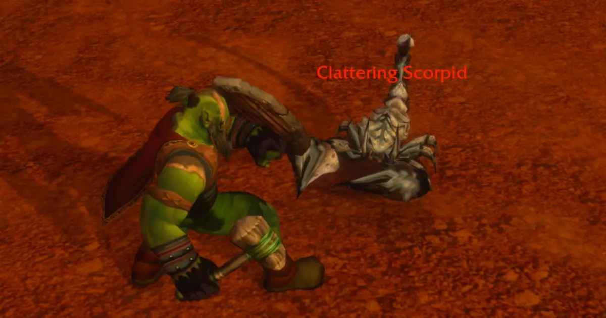Sometimes it's fun to hit a scorpion with a club for 38 seconds