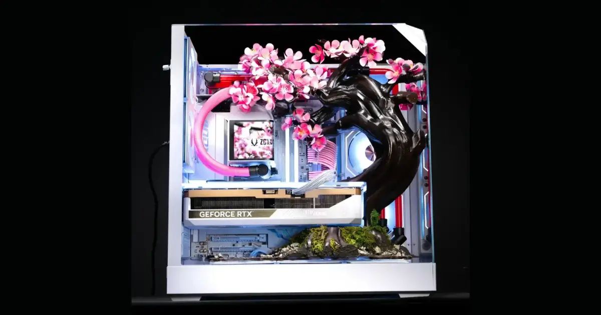 $14,000 for a PC with titanium-alloy flowers that unfurl as your system temps get toasty? Well, okay then...
