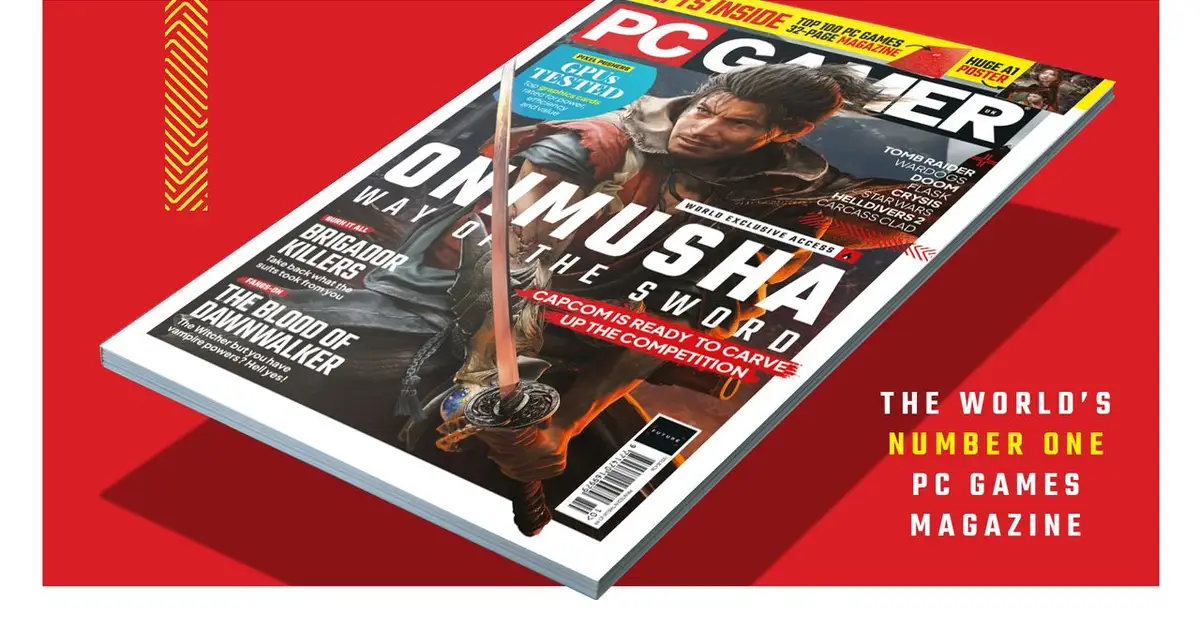 PC Gamer magazine's new issue is on sale now: Onimusha: Way of the Sword, with a huge A1 poster and Top 100 games mini-mag