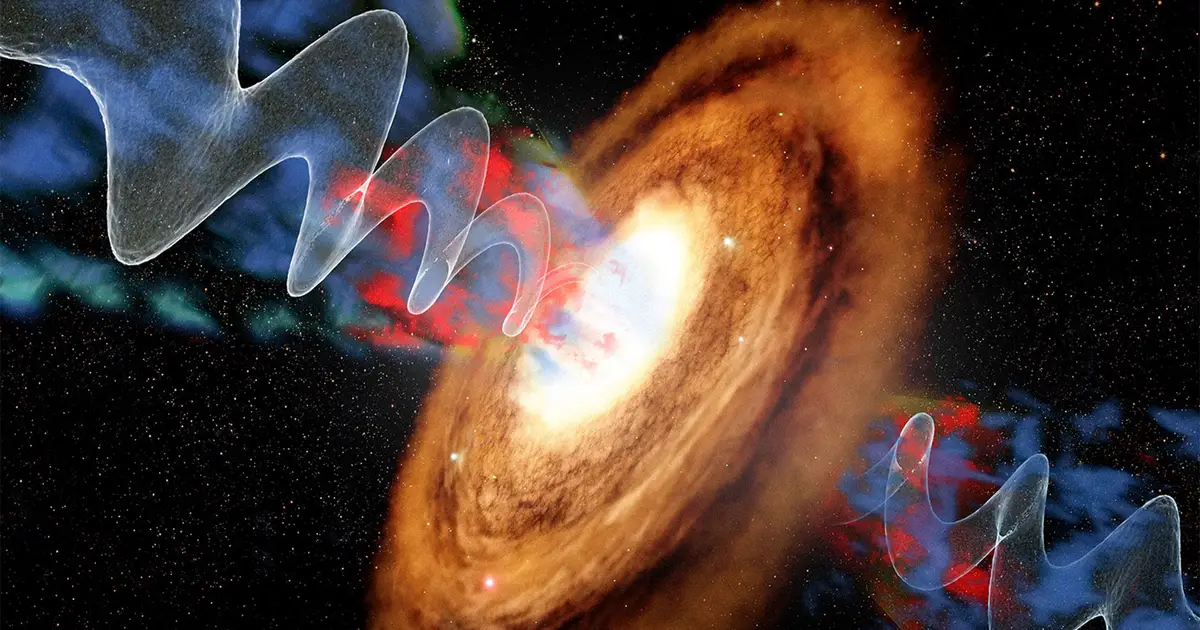 Astronomers discover a gigantic , wobbling black hole jet that  changes the way we think about the galaxy
