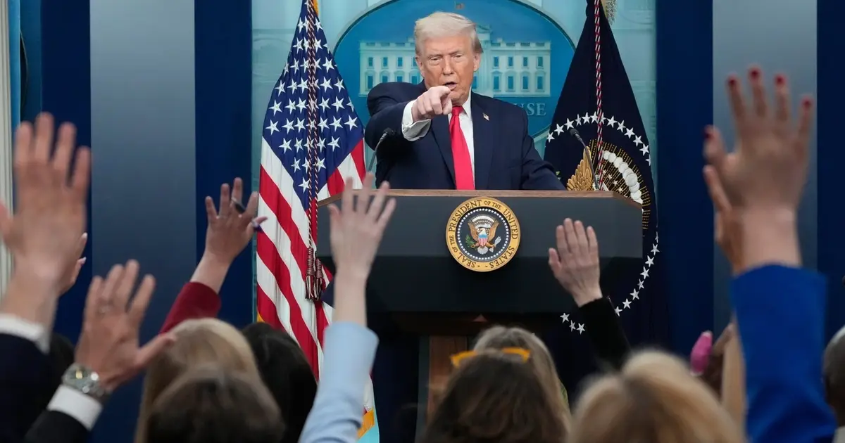FACT FOCUS : Trump highlights familiar false claims as he reviews his first year back in office