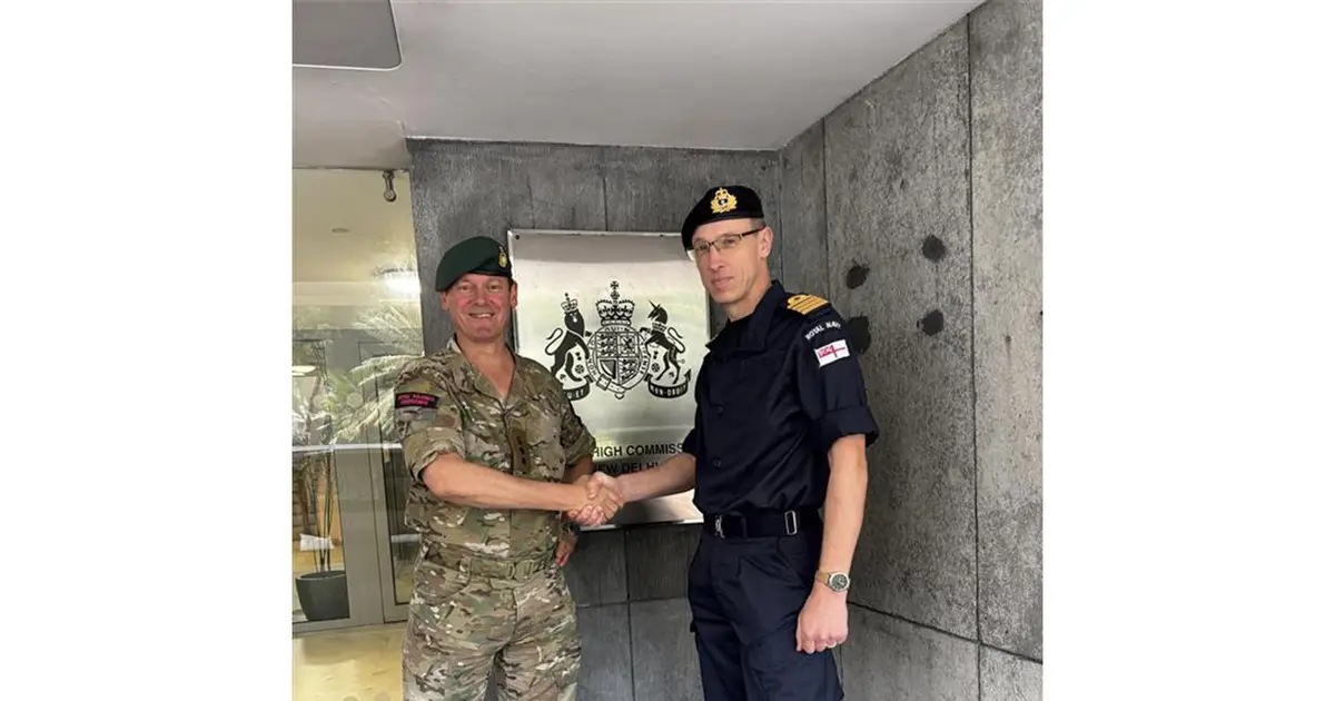 Col Westlake bids farewell as united kingdom Naval Advisor to India ; Captain Peskett takes charge
