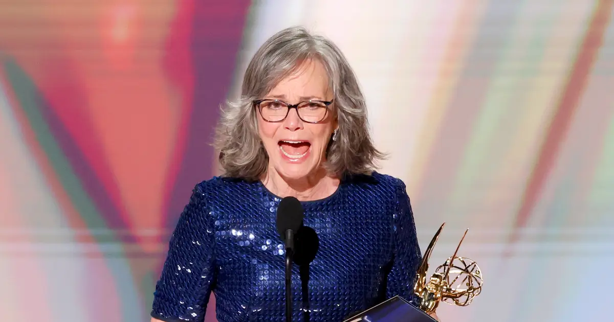 Sally Field Seems Stunned By Her Emmy Lead Actress In A Movie Win For ‘Remarkably Bright Creatures’: “This Wasn’t Supposed To Happen!”