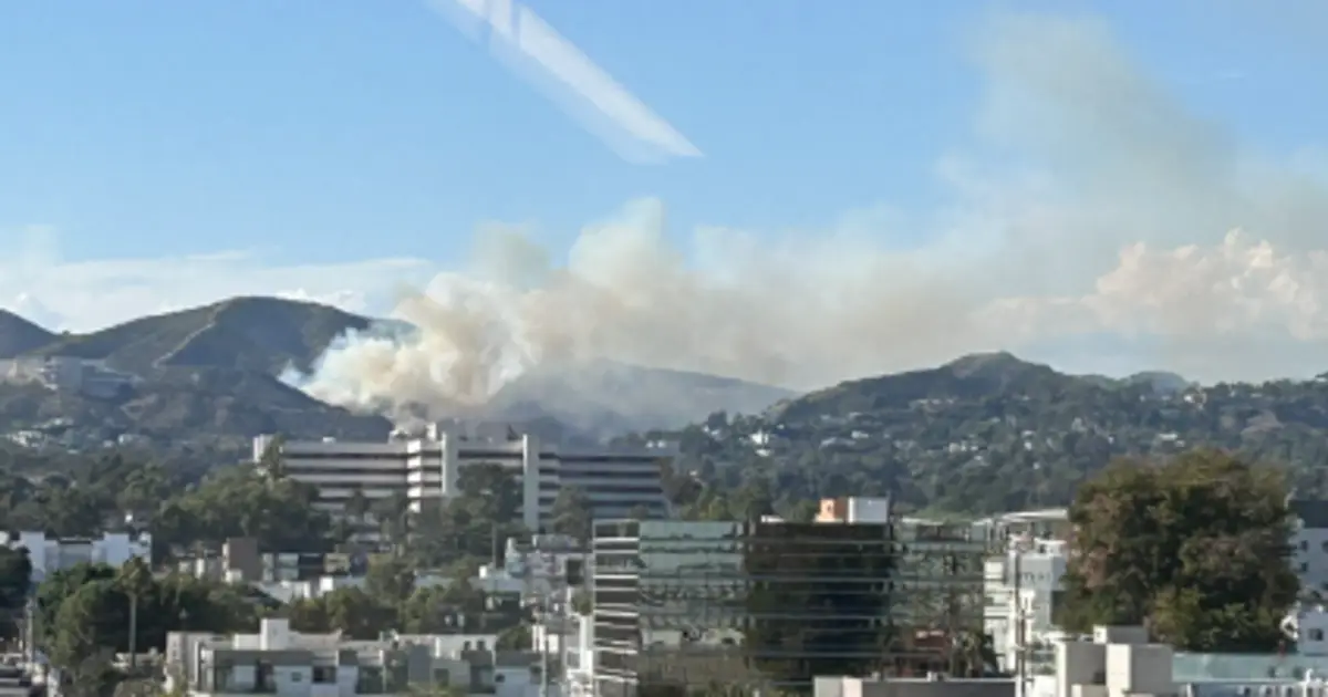 Fire Breaks Out Near Getty Center; Smoke Visible Across West L.A.