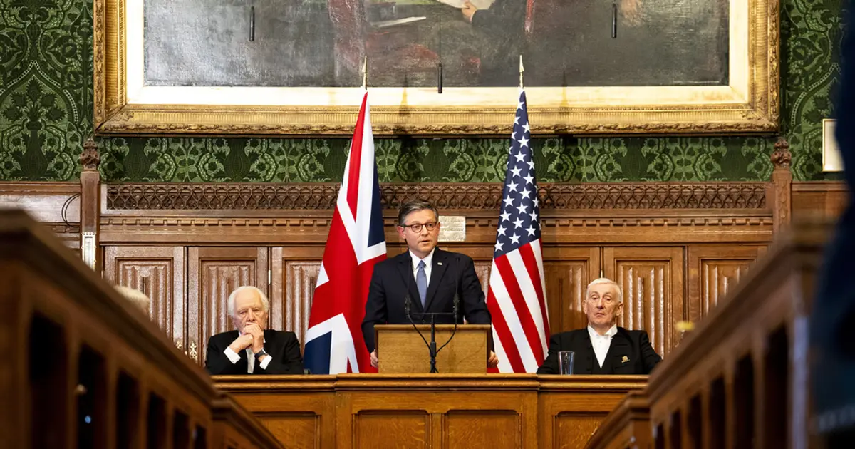 Johnson urges unity in first - ever US House speaker address to united kingdom Parliament