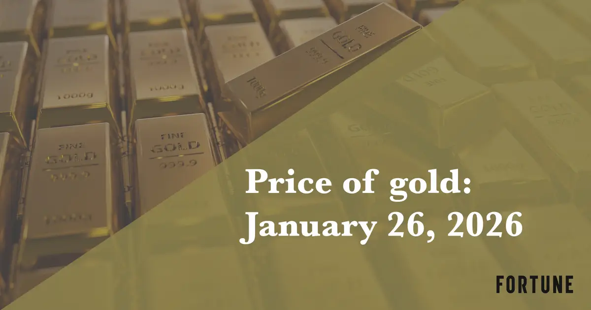 Current price of gold : January 26 , 2026
