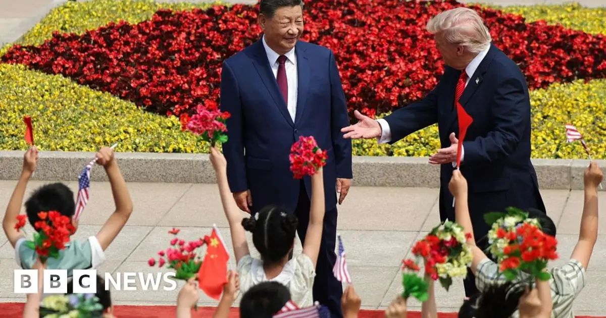 Flattery and fanfare as Trump welcomed to China - but thorny issues remain