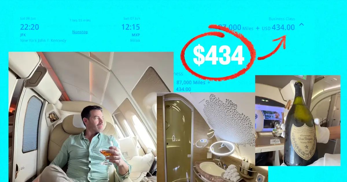 This credit-card pointsmaxxer booked a $16,000 first-class Emirates flight for $400 — and you can, too