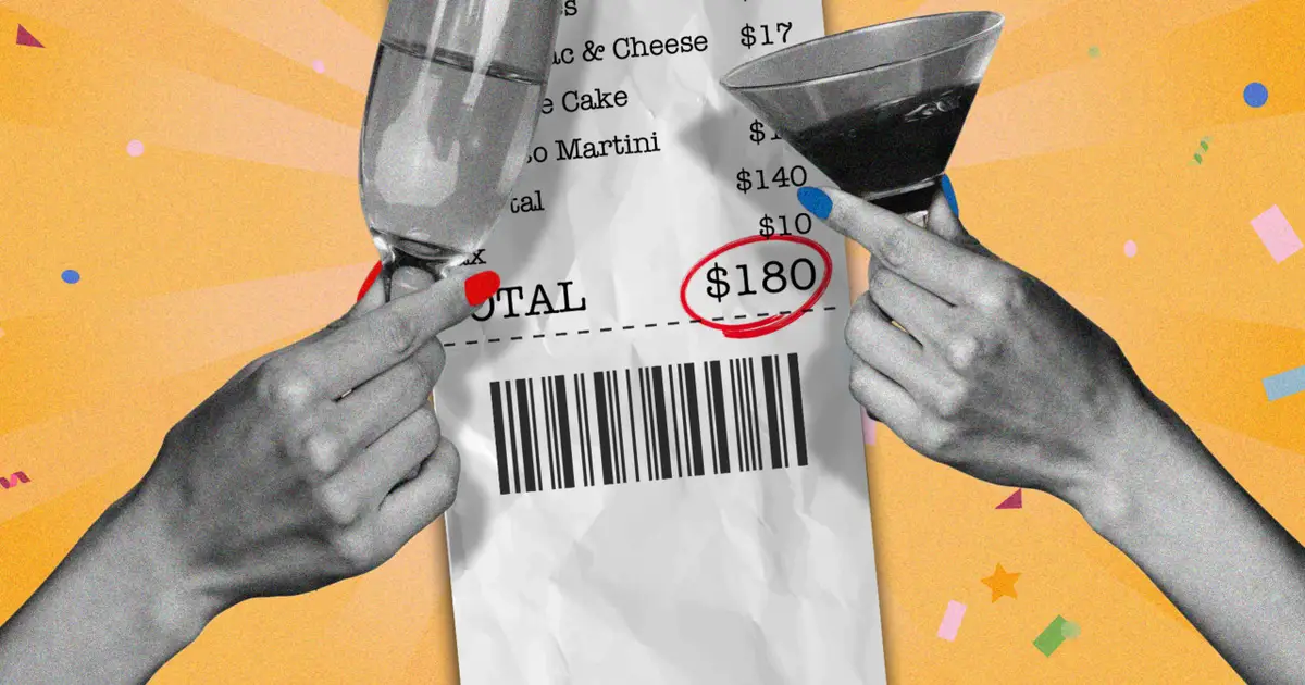 I offered to buy my friend a birthday drink. She ordered $180 worth of food and expects me to pay. Should I Venmo her for half?