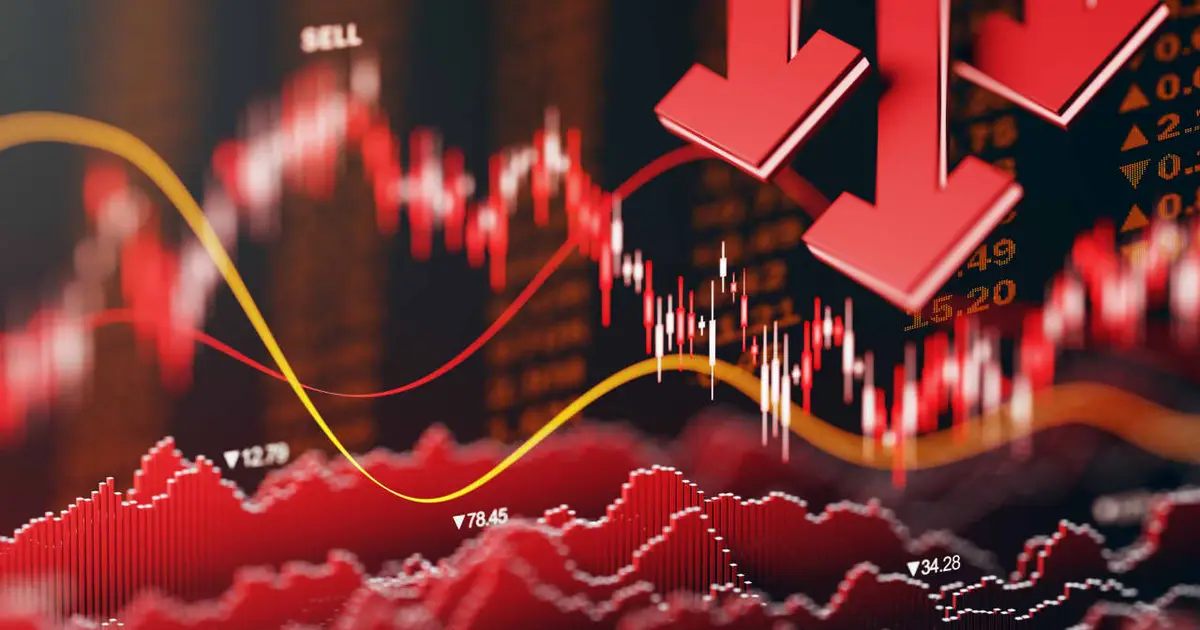 Financial stocks are falling below a key chart level to warn the worst is yet to come