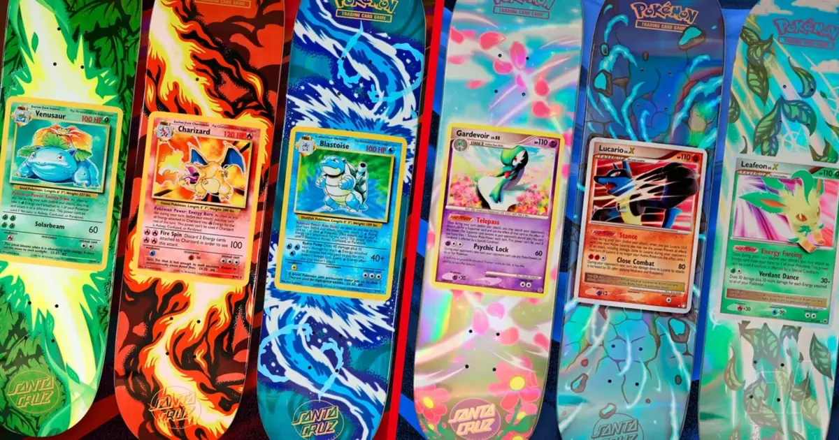 Pokémon 'Blind Bag' Skateboard Decks Return In New Santa Cruz Collaboration