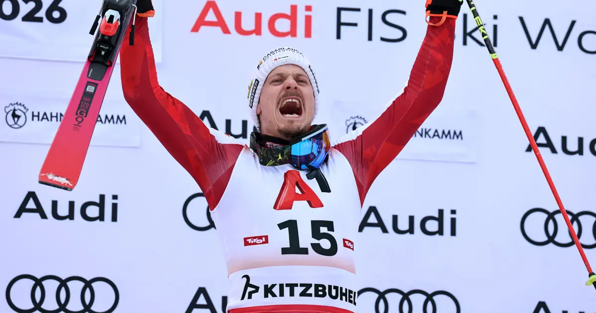 Austrian skier Manuel Feller pleases home crowd with surprise World Cup slalom win in Kitzbühel