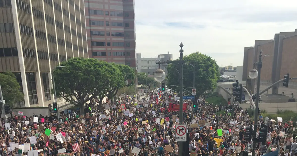 Downtown LA Protest Targets Federal Immigration Shootings