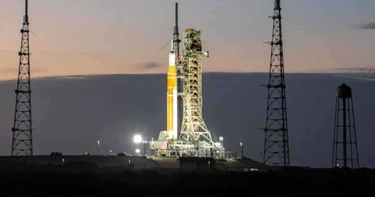 NASA has problems during a practice countdown of moon rocket