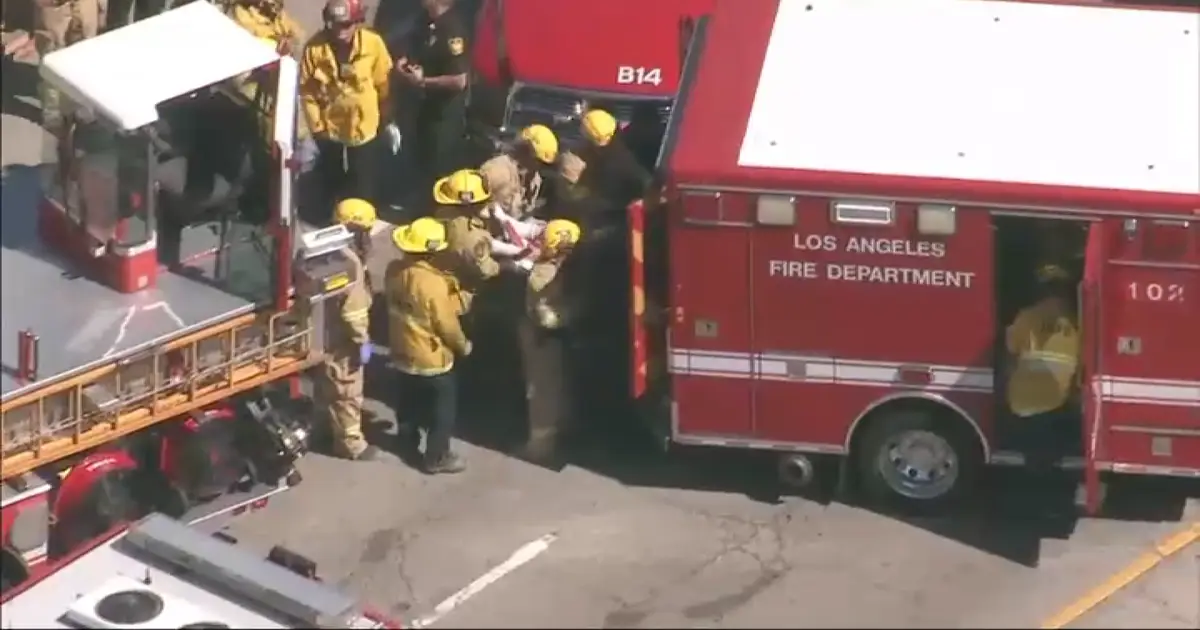 Man falls 45 feet at North Hollywood construction site