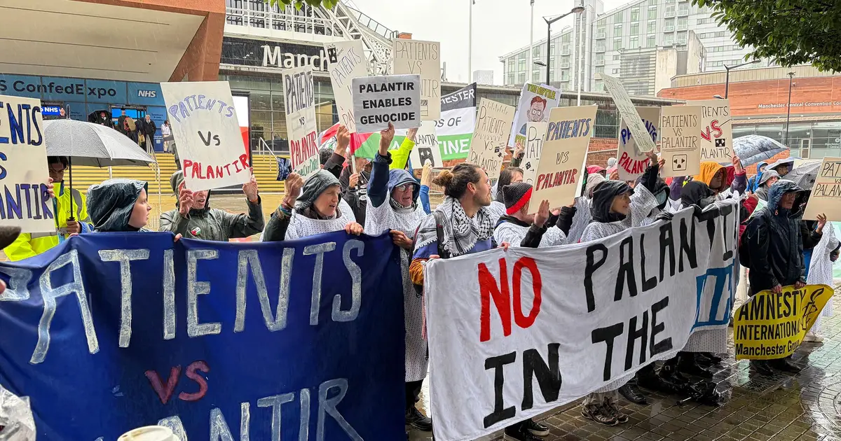 ‘Hands Off Our NHS’: Anti-Palantir Protests Break Out in UK Over Deal With National Health Service