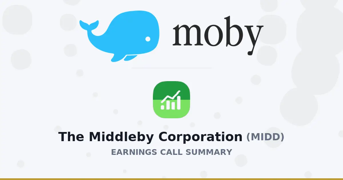 The Middleby Corporation Q2 2026 Earnings Call Summary