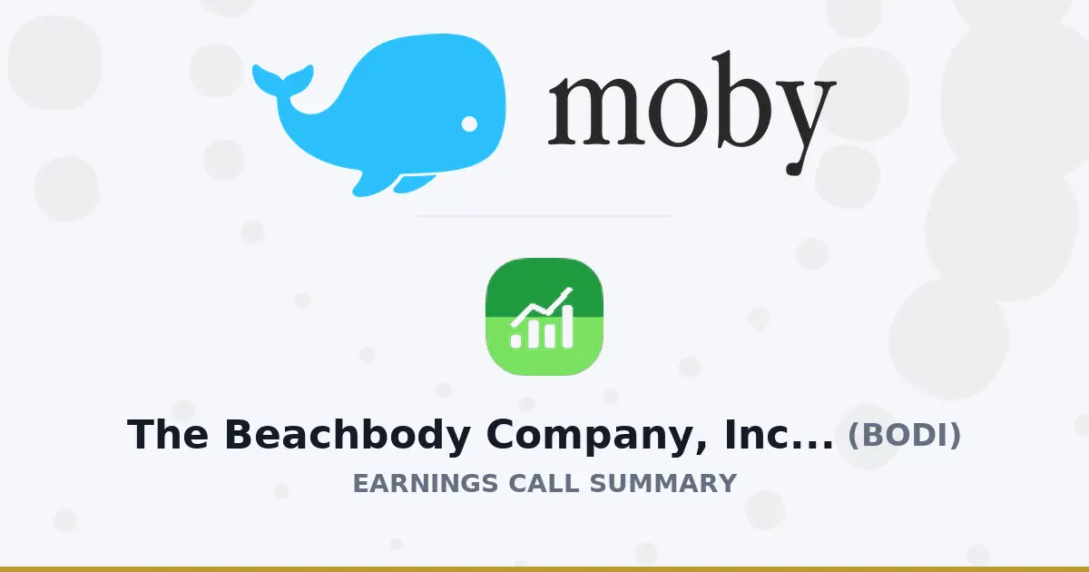 The Beachbody Company, Inc. Q1 2026 Earnings Call Summary