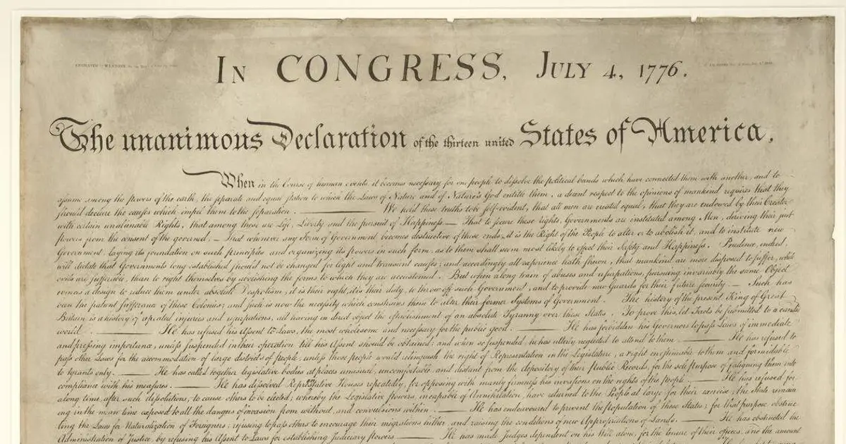KC to get Declaration of Independence and other historic docs for U . S . 250th
