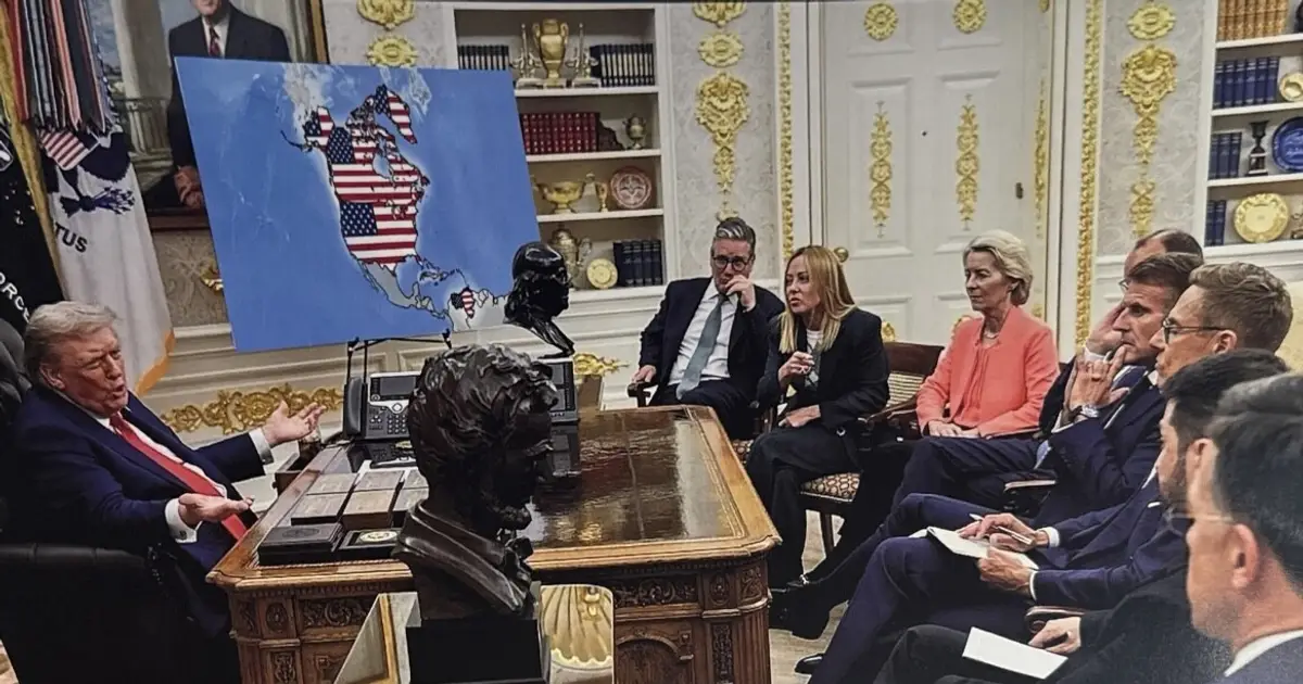 Trump Trolls European Leaders With AI Map Showing Greenland , Canada , and Venezuela as US Territories