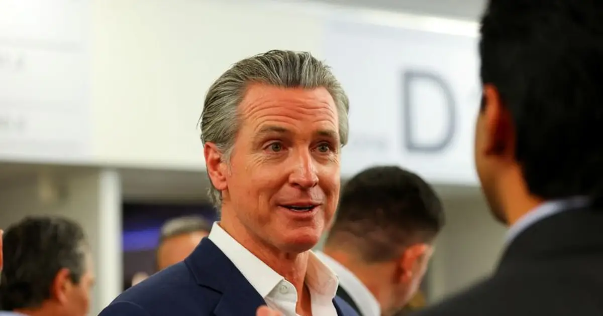 Newsom says he was blocked from speaking at Davos , blames Trump administration