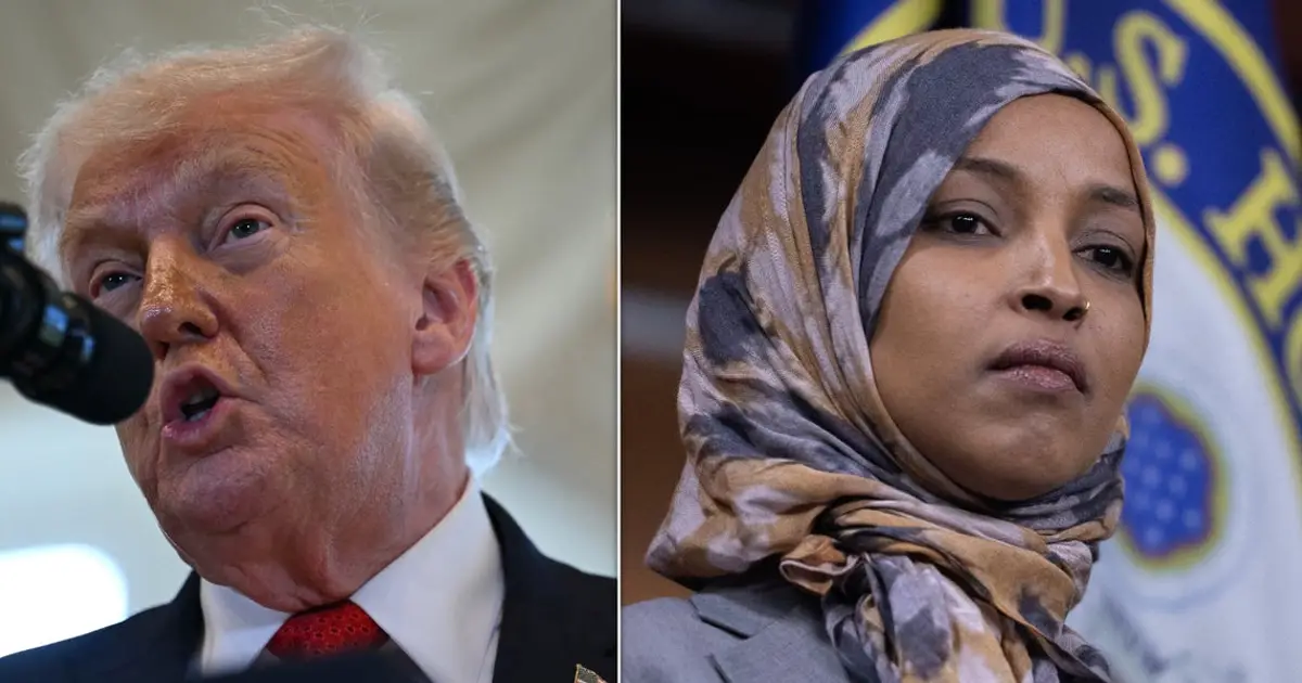 Trump Rages In Late - Night Rant Rep . Ilhan Omar Should Be Locked Up Or  Sent Back To Somalia