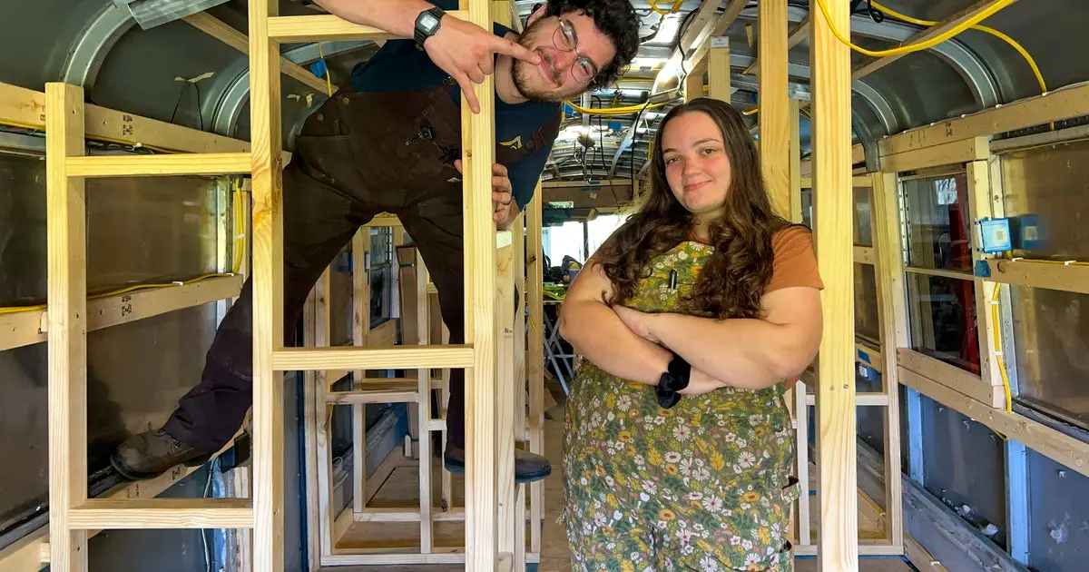 All aboard... my school bus home: Inside the popular minimalist lifestyle as homeownership costs soar
