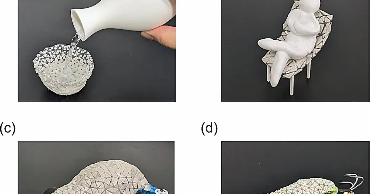 Bioinspired strategy creates complex 3D curved structures via programmed shrinkage