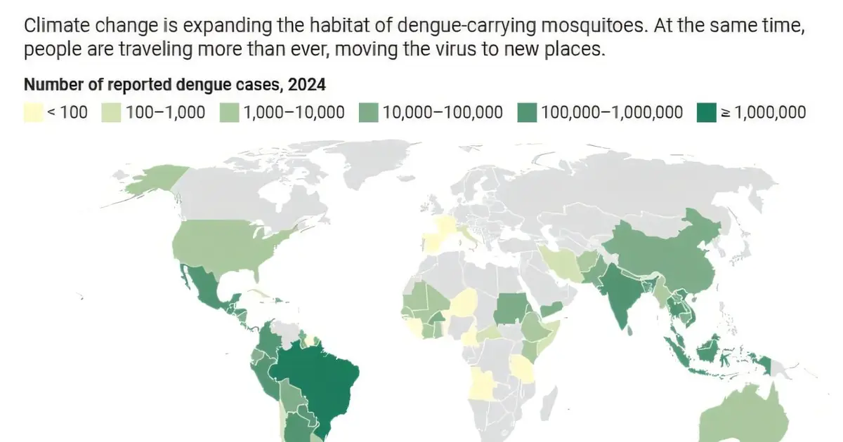 Dengue‑carrying mosquitoes expand their reach into new territories—including Florida
