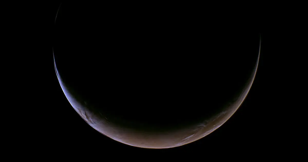 Image: NASA's Psyche mission images the crescent of Mars