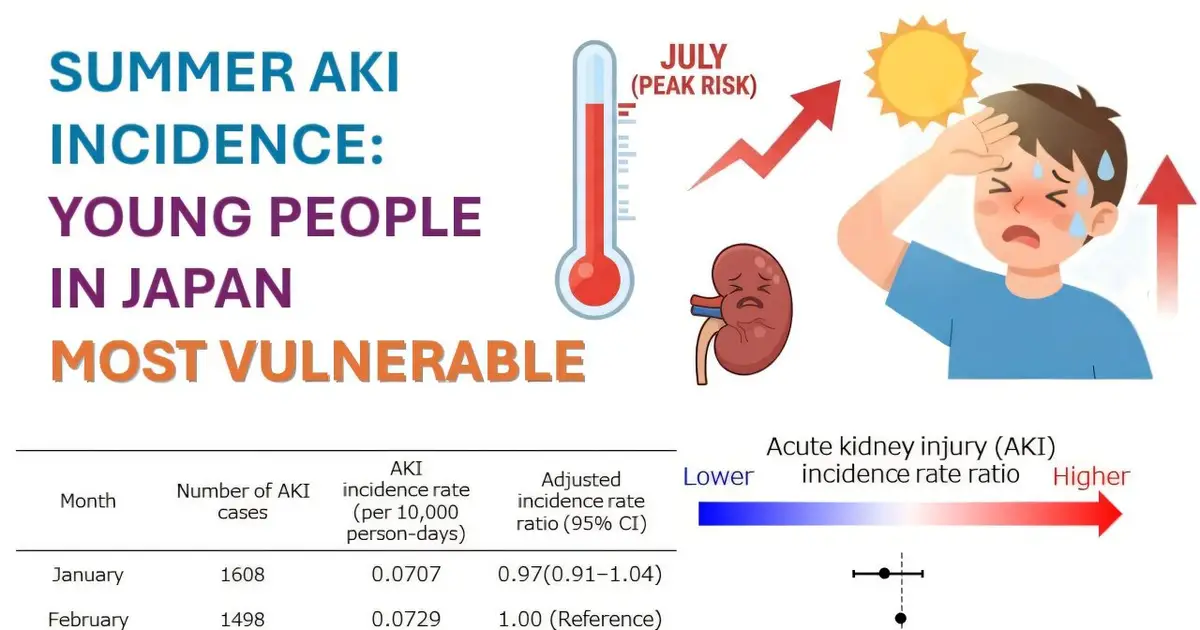 Incidence of acute kidney injury is higher in summer, especially among young people in Japan