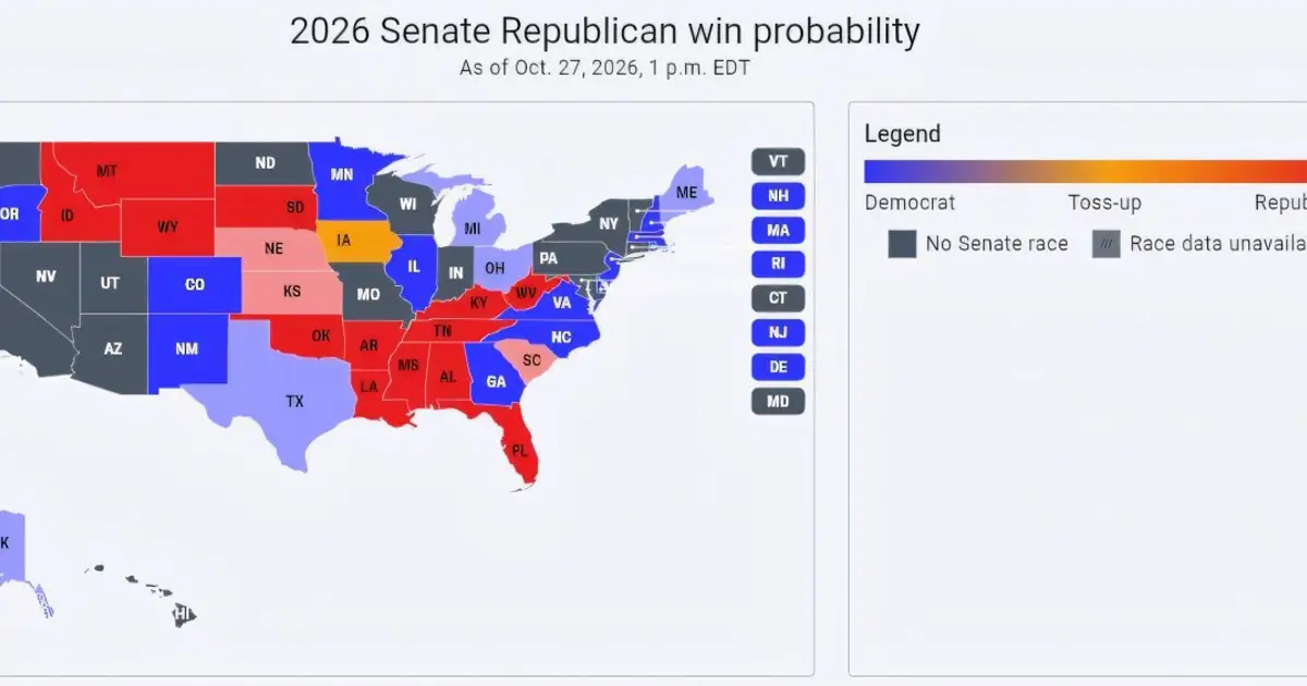 New election forecast updates predictions every 10 minutes