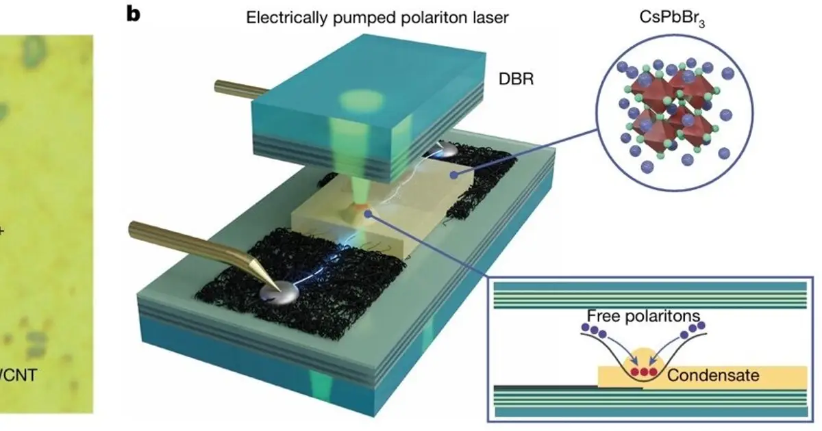 First electrically pumped perovskite polariton laser diode solves a decades-long challenge