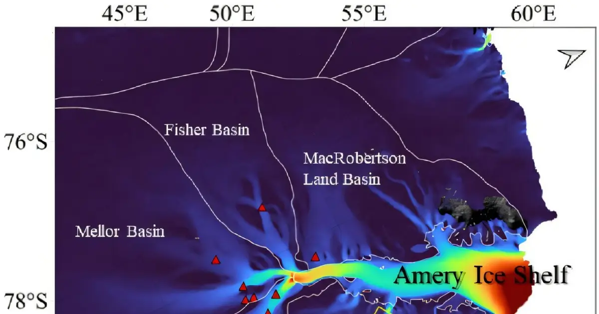 Sinking Antarctic ice reveals a hidden lake's massive water loss